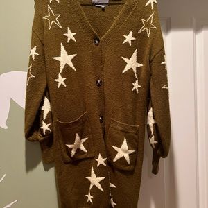 NWD Anthropologie Stars Longline Cardigan XS